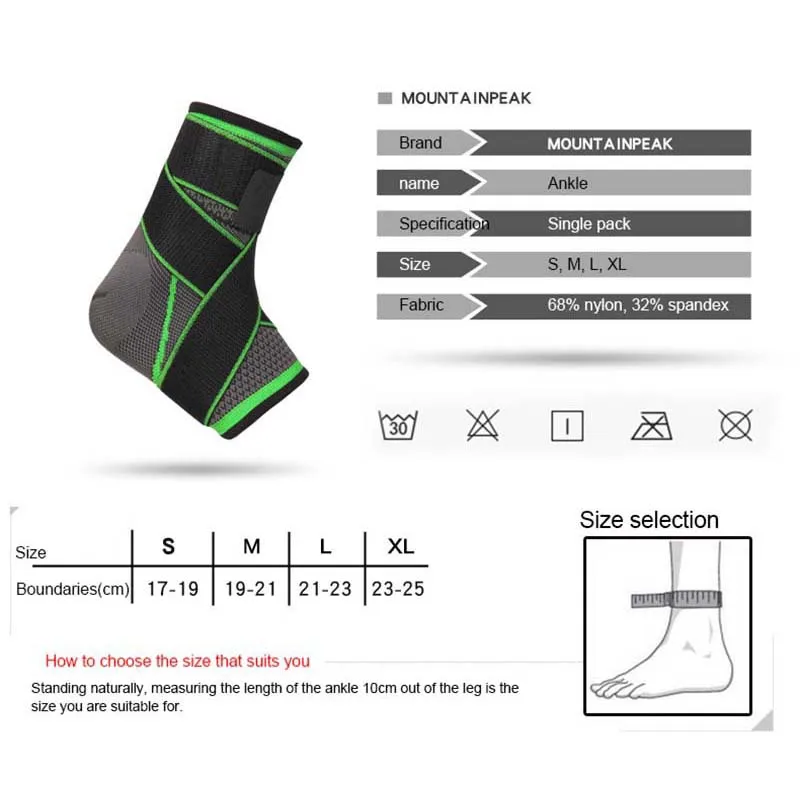 Mountainpeak поддержка лодыжки для мужчин и женщин защита суставов лодыжки фиксированное покрытие для ног Баскетбол Для лодыжек Tobillera Deportiva