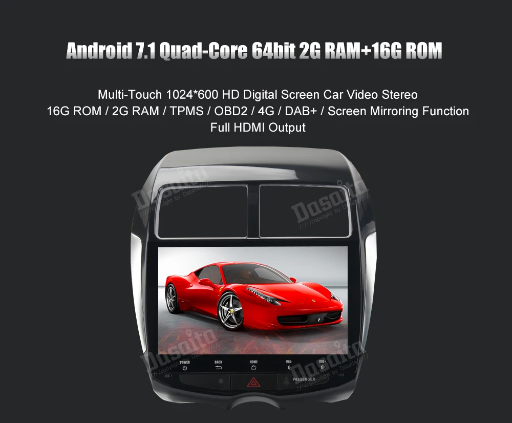 Cheap Radio android 8.1 GPS Navi for Mitsubishi ASX RVR 2010+ Outlander sport autoradio navigation head unit multimedia stereo 2Gb Ram 1