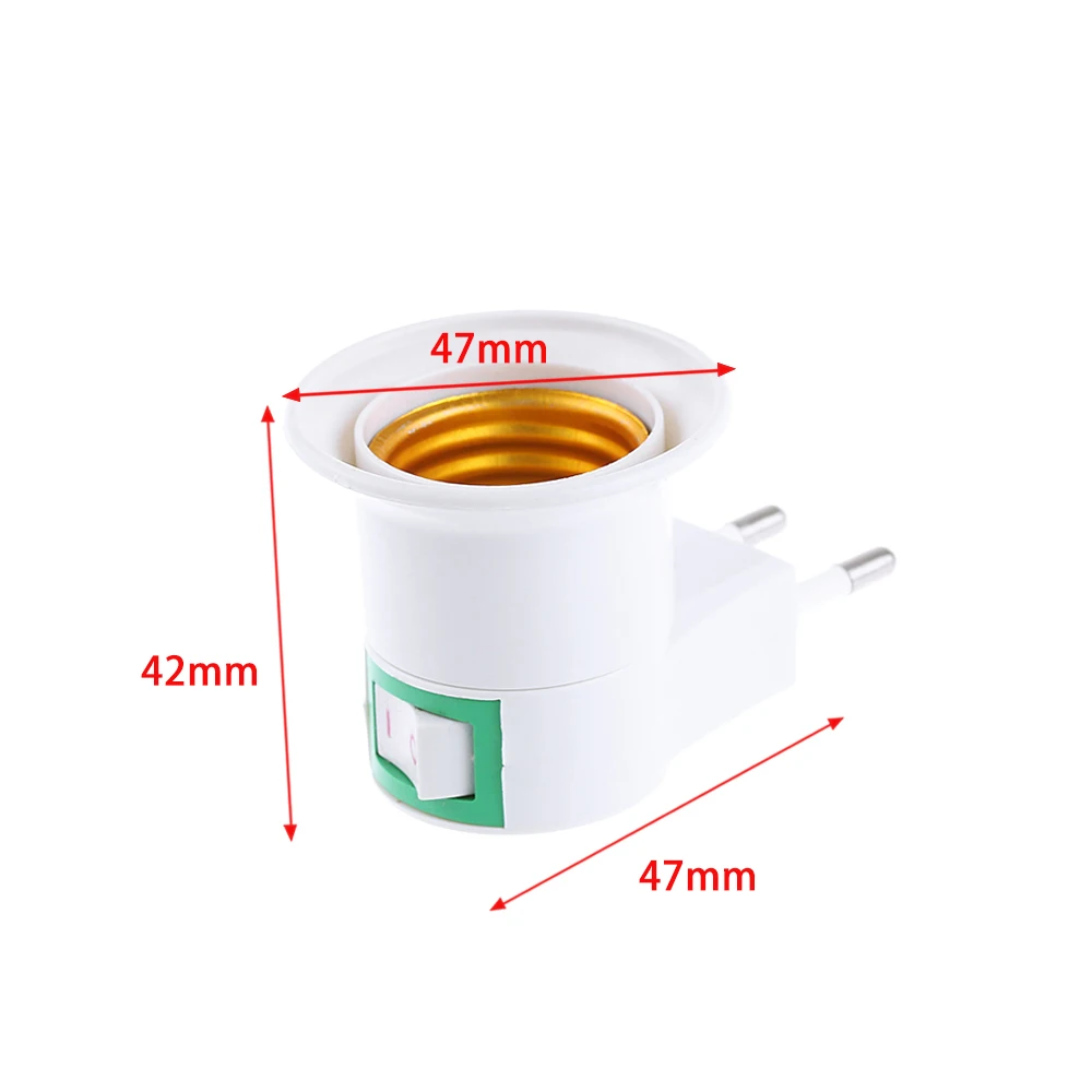 1 шт. Лидер продаж Портативный дома гостиной E27 светодиодная розетка ЕС штекер патрон переходник преобразователь на включение/выключение для LED лампа для офиса