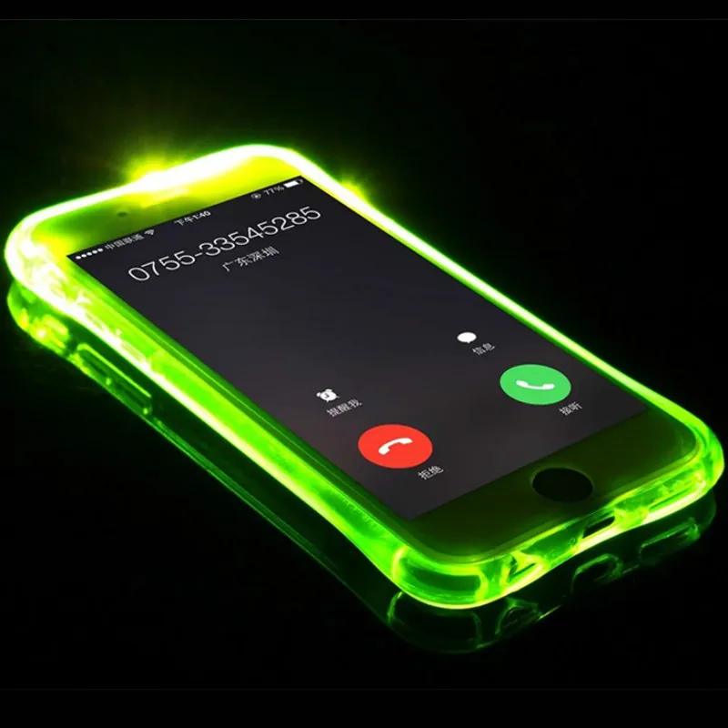 Светодио дный вспышки ТПУ чехол для iPhone X XS XR XS Max Чехлы прозрачный световой задняя крышка для iPhone 5 5S 6 6S 7 8 плюс напомнить входящих