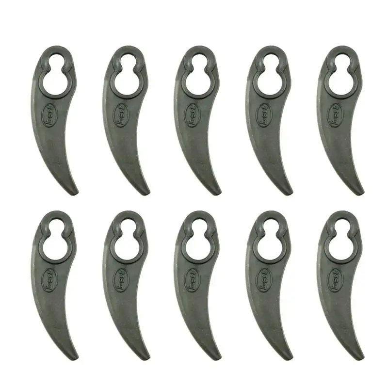 

10pcs Mowing Blade Pear-Shaped Prime Plastic Durable Professional Mowing Blade Garden Tool For Grass Strimmer Trimmer Lawnmower
