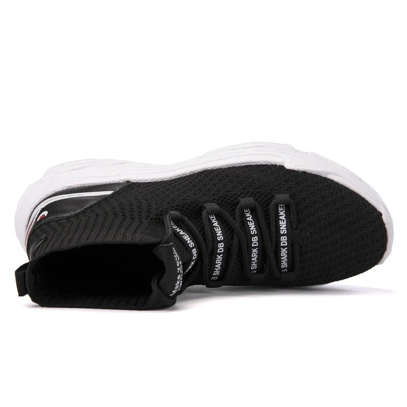 High Top Men Women Sneakers 5 CM Thick Sole Sock Shoes Knit Vamp Breathable Dad Shoes White Black Sapato Feminino Running Shoes High Top Men Women Sneakers 5 CM Thick Sole Sock Shoes Knit Vamp Breathable Dad Shoes White Black Sapato Feminino Running Shoes