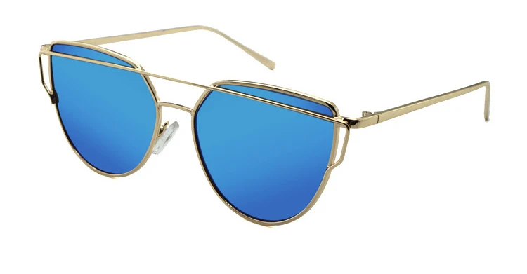 Анти-отражающие Детские УФ-защитные модные солнцезащитные очки мальчики девочки дети oculos de sol крутые детские очки металлическая ножка N704 - Цвет линз: gold blue
