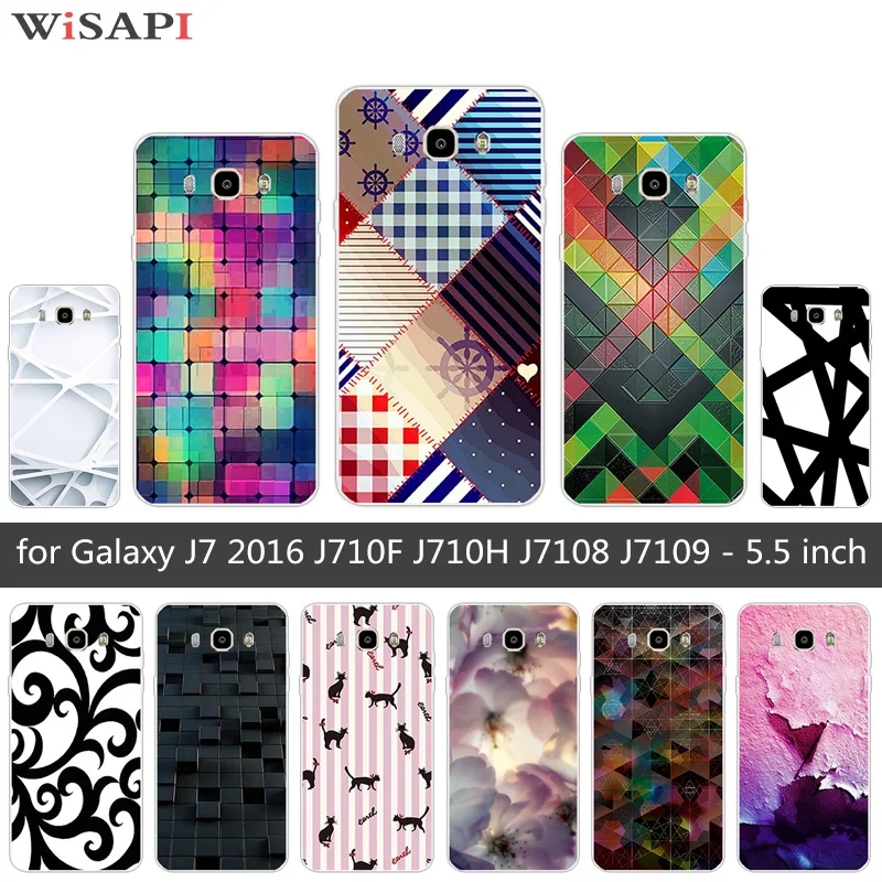 For Coque Samsung Galaxy J7 (2016) J710F Soft TPU Case Silicon Back Cover Funda J710 Bizarre Capa |