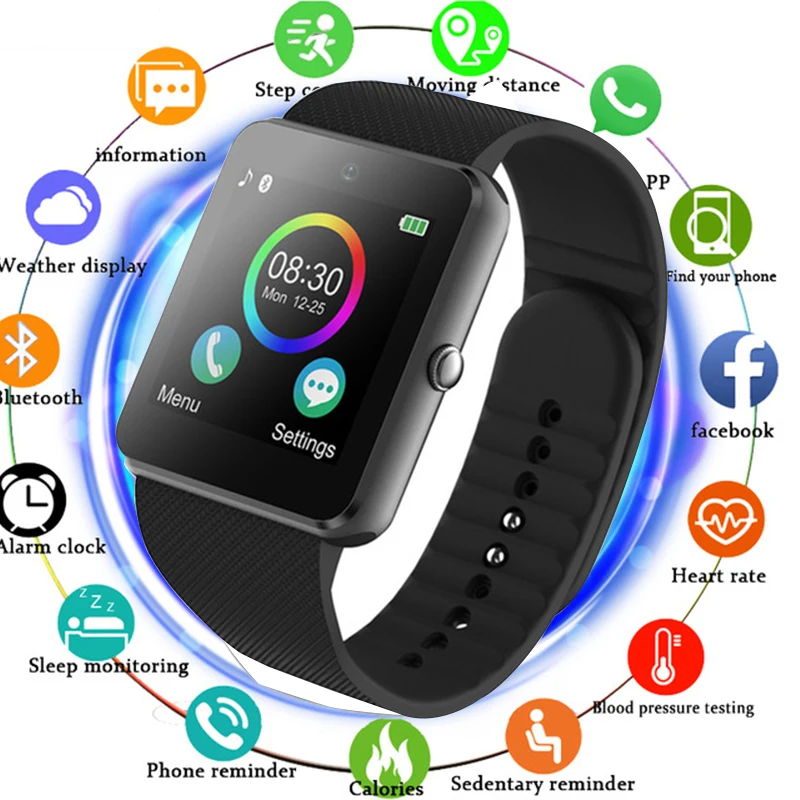 2018 Смарт-часы Android GT08 часы с слотом для sim-карты Push-сообщение Bluetooth подключение телефона Android PK DZ09 Smartwatch для мужчин