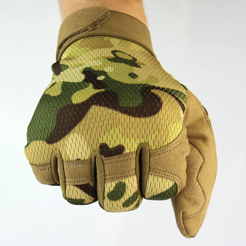 Мужские военные тактические перчатки с полным пальцем, американские армейские боевые перчатки для страйкбола, перчатки для занятий спортом на открытом воздухе, тренировочные велосипедные варежки