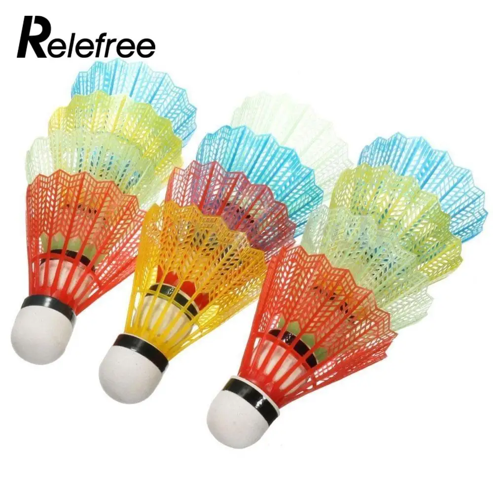 Relefree 12 قطعة المحمولة الملونة الريشة كرات الكرات الرياضة المنتجات التدريب قطار في الهواء الطلق Relefree 12 قطعة المحمولة الملونة الريشة كرات الكرات الرياضة المنتجات التدريب قطار في الهواء الطلق