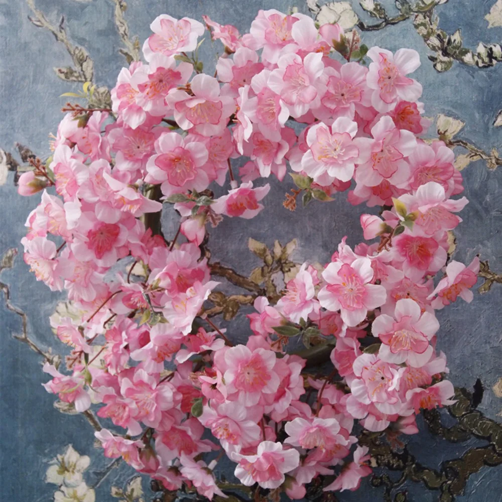 FENGRISE 2M Pink Sakura Flower Cherry Rattan Wedding Arch Flower for Wedding Backdrop Artificial Flower Wedding Hanging Garland FENGRISE 2M Pink Sakura Flower Cherry Rattan Wedding Arch Flower for Wedding Backdrop Artificial Flower Wedding Hanging Garland