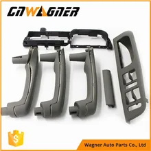 6Pcs /Set Gray Interior Door Handle Cover Bracket Grab Bezel Trim Switch For VW Golf Gti Jetta MK4 1999-2005 3B1867171E