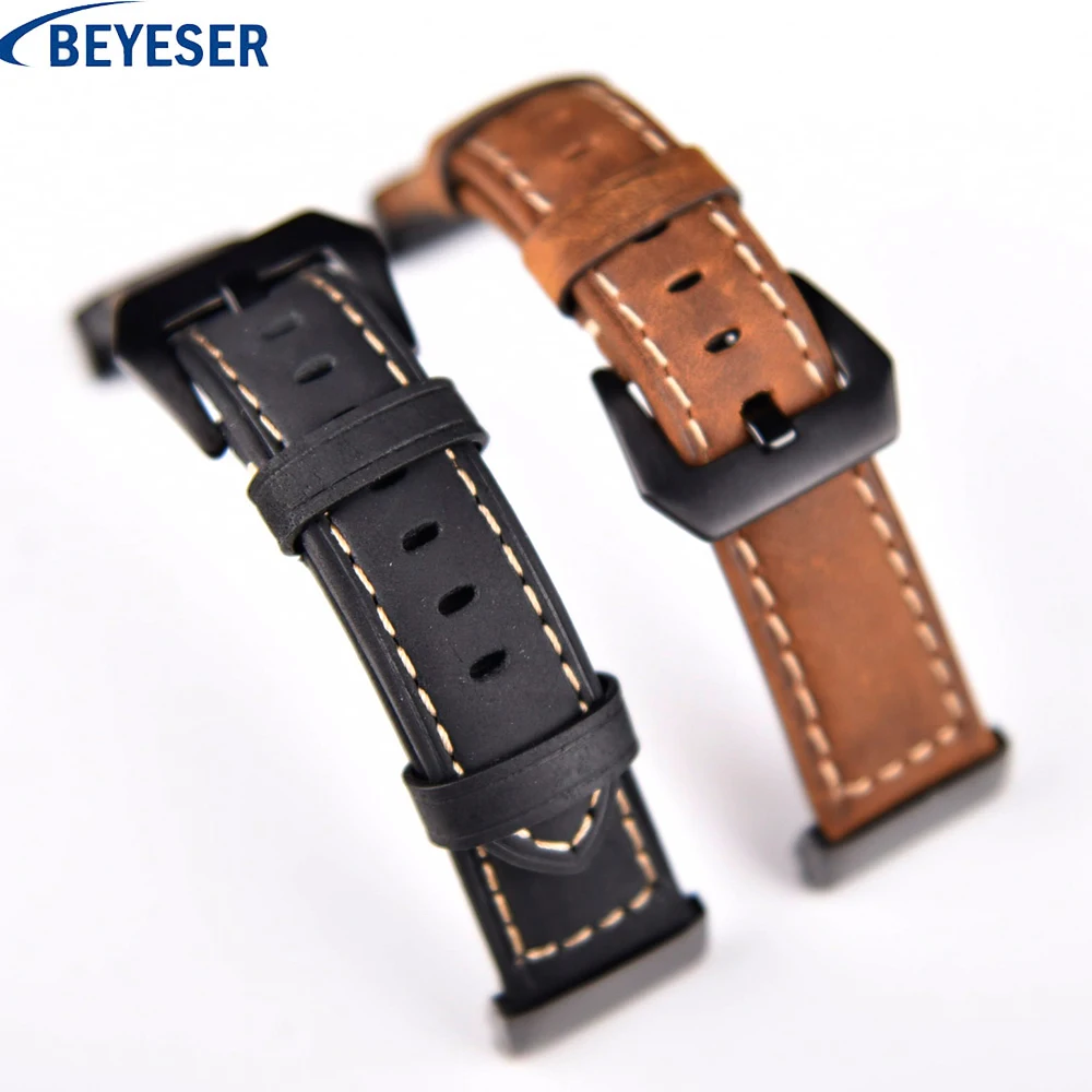 

Leather Watchband 20mm 22mm 26mm for Garmin Fenix 5/5X/5S smart watch Quick Release Band Wrist strap For Garmin Forerunner 935