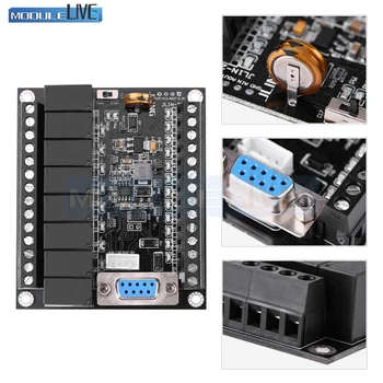 

DC 24V PLC Regulator FX1N-20MR Industrial Control Board Motor Speed Regulator Relay Programmable Logic Controller Black