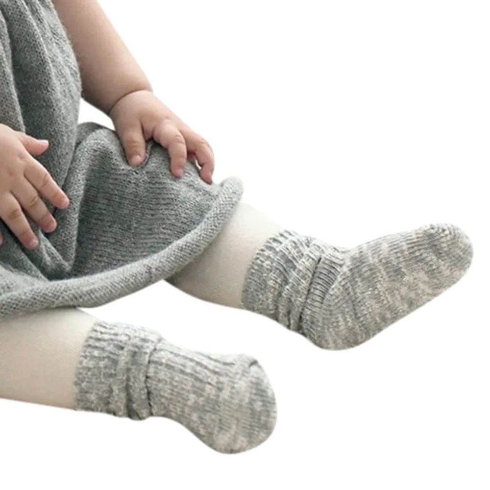 Носки для детей от 0 до 4 лет вязаные мягкие однотонные носки для маленьких мальчиков и девочек ясельного возраста, хлопок, осень-весна, детские носки-тапочки, BTTF