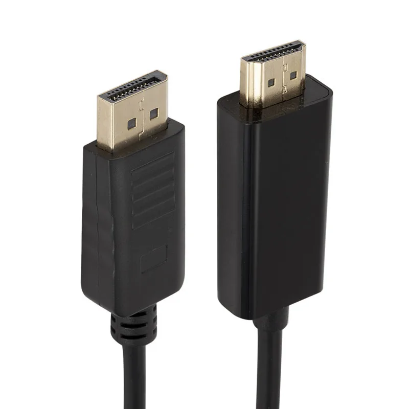 1.8 M عرض ميناء ذكر موانئ دبي Displayport إلى HDMI الذكور مهائي كابلات محول لأجهزة الكمبيوتر المحمول HD العارض الصوت فيديو الحبل سلك 1.8 M عرض ميناء ذكر موانئ دبي Displayport إلى HDMI الذكور مهائي كابلات محول لأجهزة الكمبيوتر المحمول HD العارض الصوت فيديو الحبل سلك