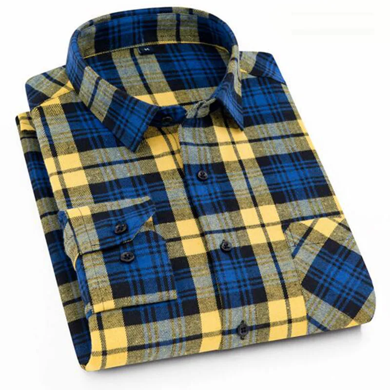 Ceny Mężczyźni z długim rękawem pojedyncze łuszcz koszule Camisa, oddychające wygodne Plaid wydrukowano dorywczo Slim Fit wysokiej jakości koszule tkaniny