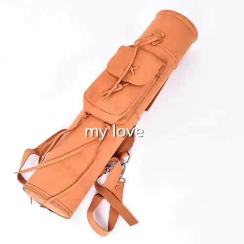 1pcs backpack arrow quiver for holding arrows suede leather arrow bag