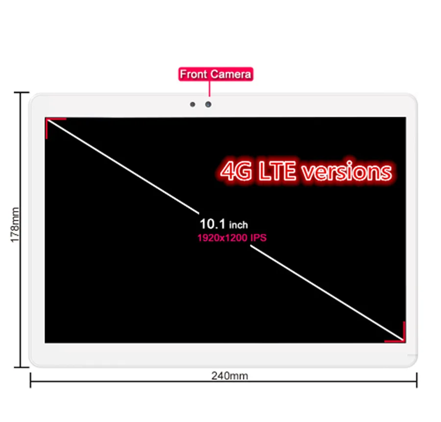 tabletp pc 4g lte 10.1 inch