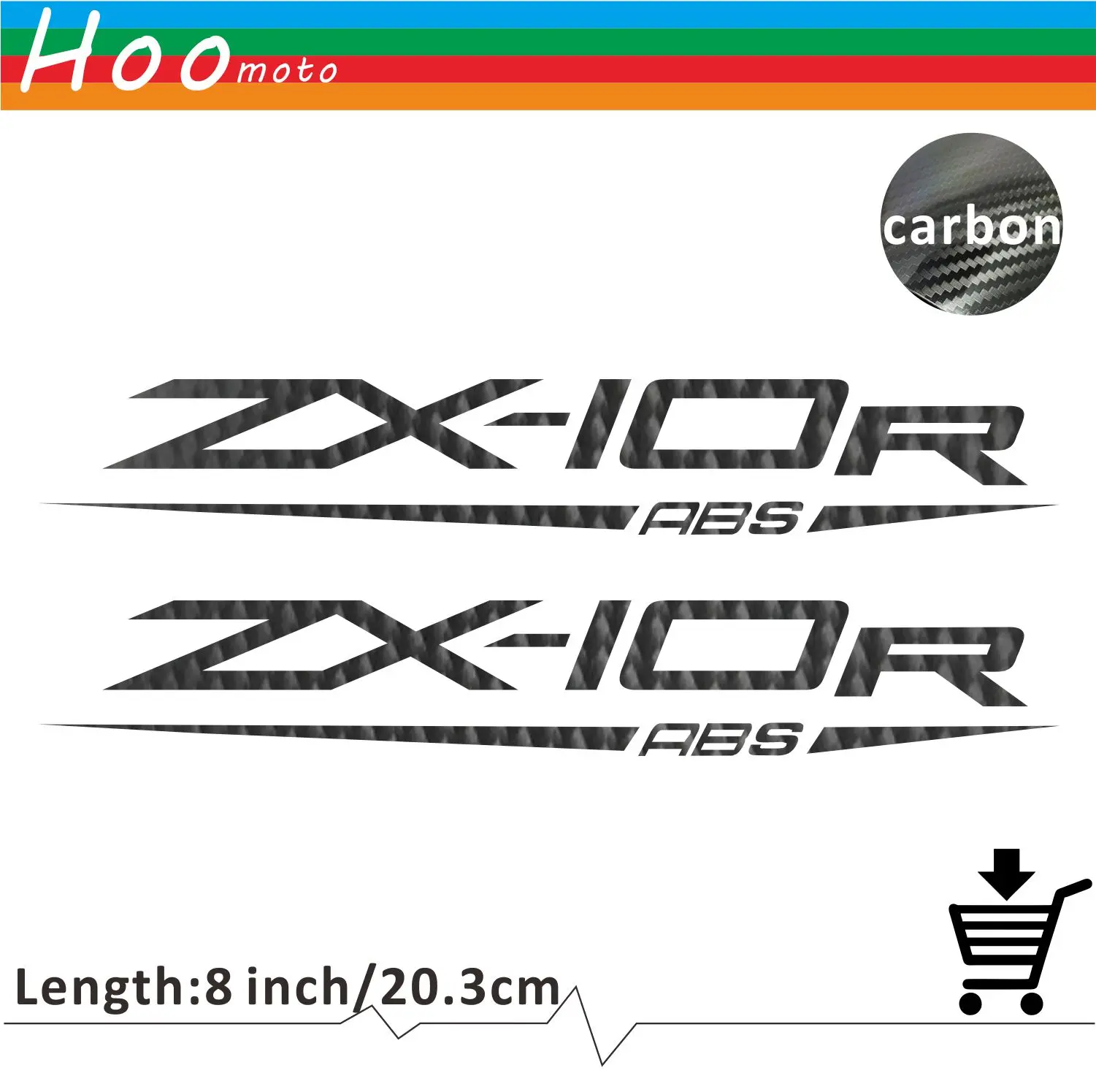 For Kawasaki ZX 10R ABS Motorcycle Sticker Decal Carbon Car Sticker
