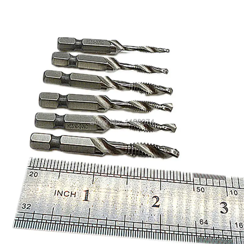 DrillTapCountersink Set, SAE, 6 Pc