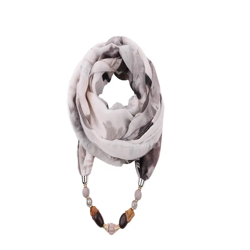 Модное ювелирное изделие ожерелье из полимерных бусин кулон шарф женский платок женский головной платок хиджаб эффектное Ювелирное Украшение ожерелье - Цвет: 15