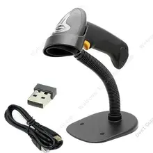 Free Shipping!CT007X 2.4Ghz Wireless Cordless Laser Barcode Scanner Reader+Free Holder
