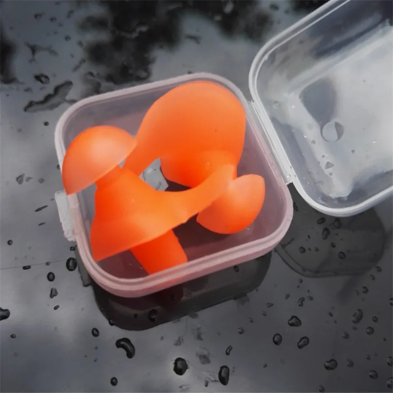 Dustproof And Waterproof Spiral Swimming Earplugs Adult Silicone Swim Dive Supplies Professional Anti-noise Soft Earplugs Boxed