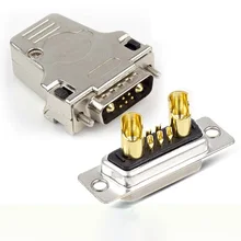 7W2S паяльная головка 40A большой ток DB7-pin разъем мужской женский чистая медь d-типа штекер с металлической крышкой
