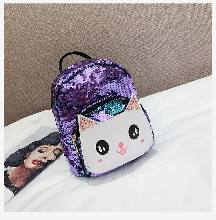 2019 Nova 3D Lantejoula crianças saco mochila