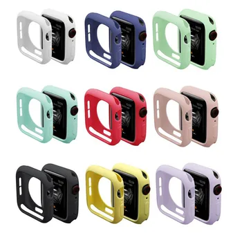 

New Resistance Soft Silicone Case for Apple Watch iWatch Series 1 2 3 4 Cover Full Protection Case 42mm 38mm Band Accessories