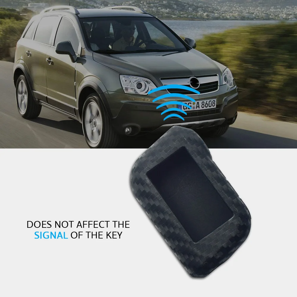 Чехол ATOBABI из углеродного волокна и резины для автомобильного ключа Starline A93 A63 A36 A39