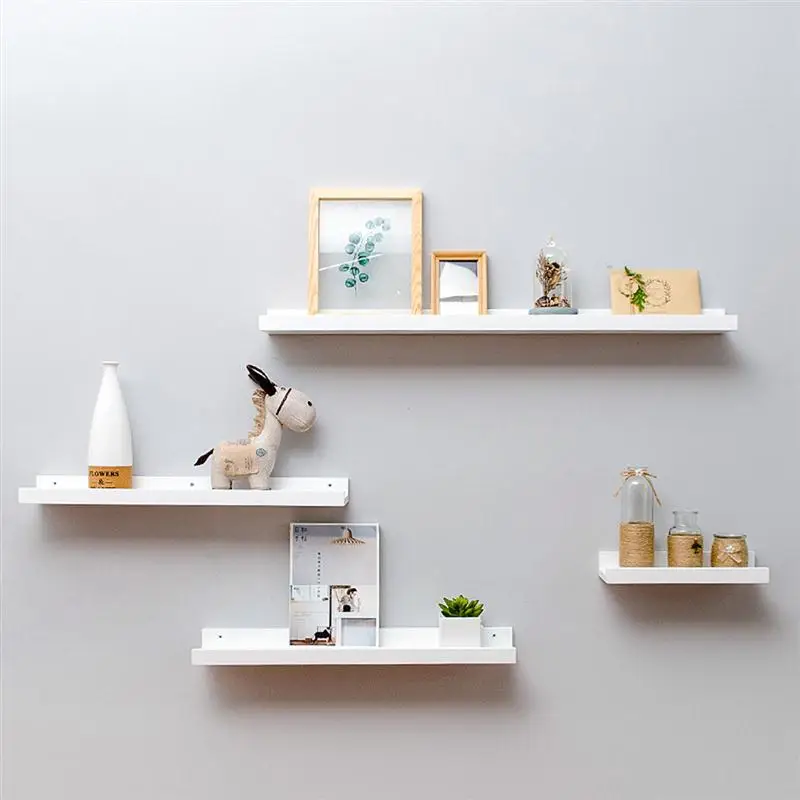 Bamboo Wall Shelf Floating Ledge Storage Wall Shelves Rack