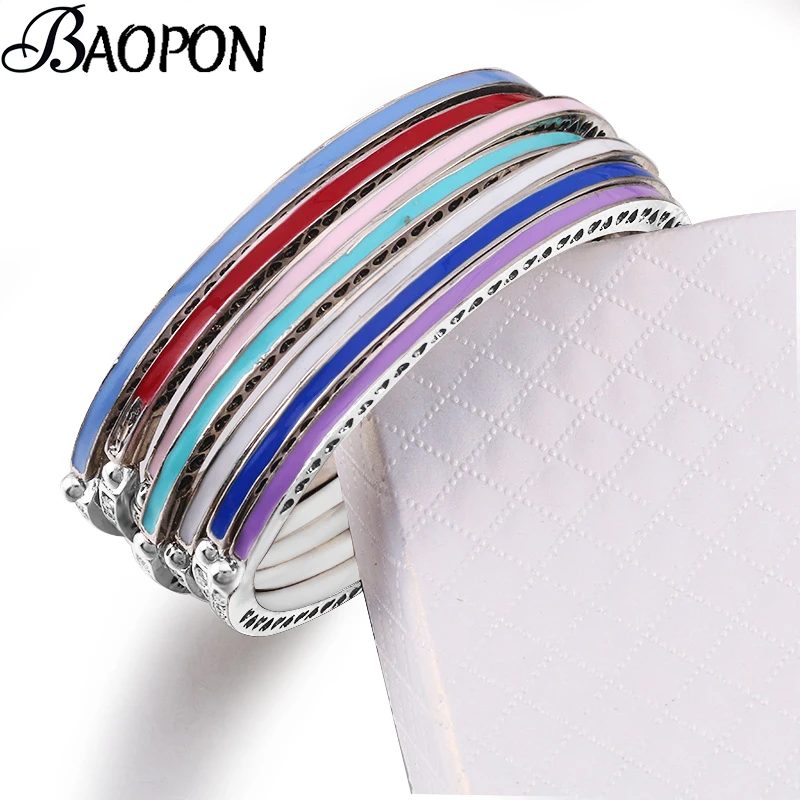 

Baopon Crystal Colorful Shiny Heart Brand Bracelets & Bangles Charm Bracelets for Women Jewellery Pulseira Feminina BR182