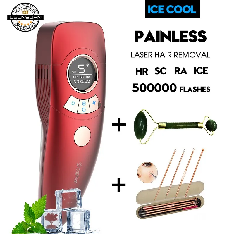 IPL эпилятор Ice cool, постоянное лазерное удаление волос с ЖК-дисплеем, лазерный триммер для бикини, фотоэпилятор - Цвет: 7