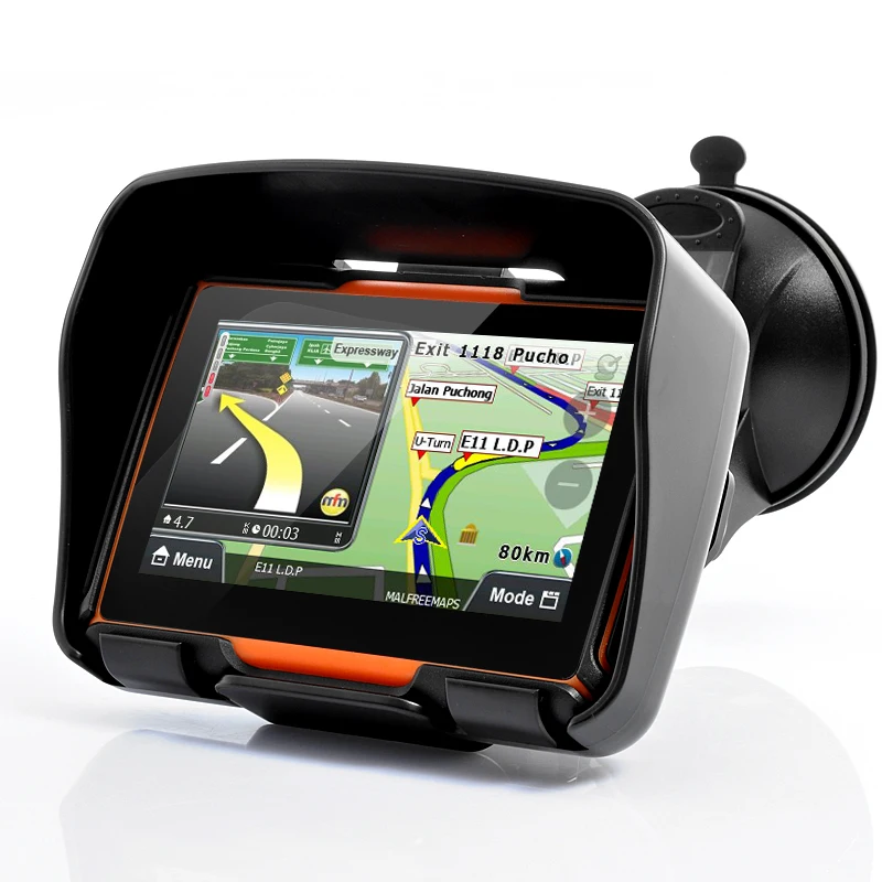 

Best Motorcycle Car GPS Navigation 4.3" Touch IPX7 Waterproof with Bluetooth FM AVIN built in 8GB Free Install Map
