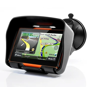 2026 Navigazione GPS per auto moto 4.3 "Touch IPX7 impermeabile con Bluetooth FM AVIN costruito in 8 GB Mappa di installazione gratuita