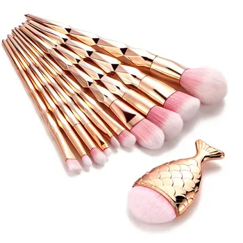 

11PCS Make Up Foundation Eyebrow Eyeliner Blush Cosmetic Concealer Brushes 4.8