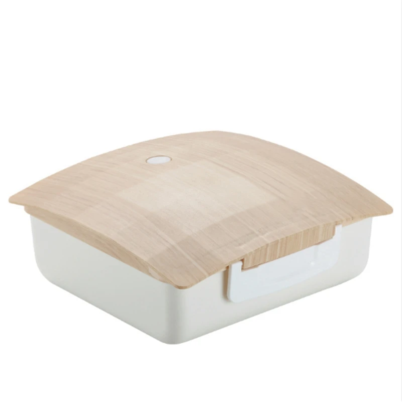 

Single Layer Lunch Box Microwave Bento Boxes Kids Food Container Storage Portable Picnic Box 800Ml Sealed Leakproof Compartmen