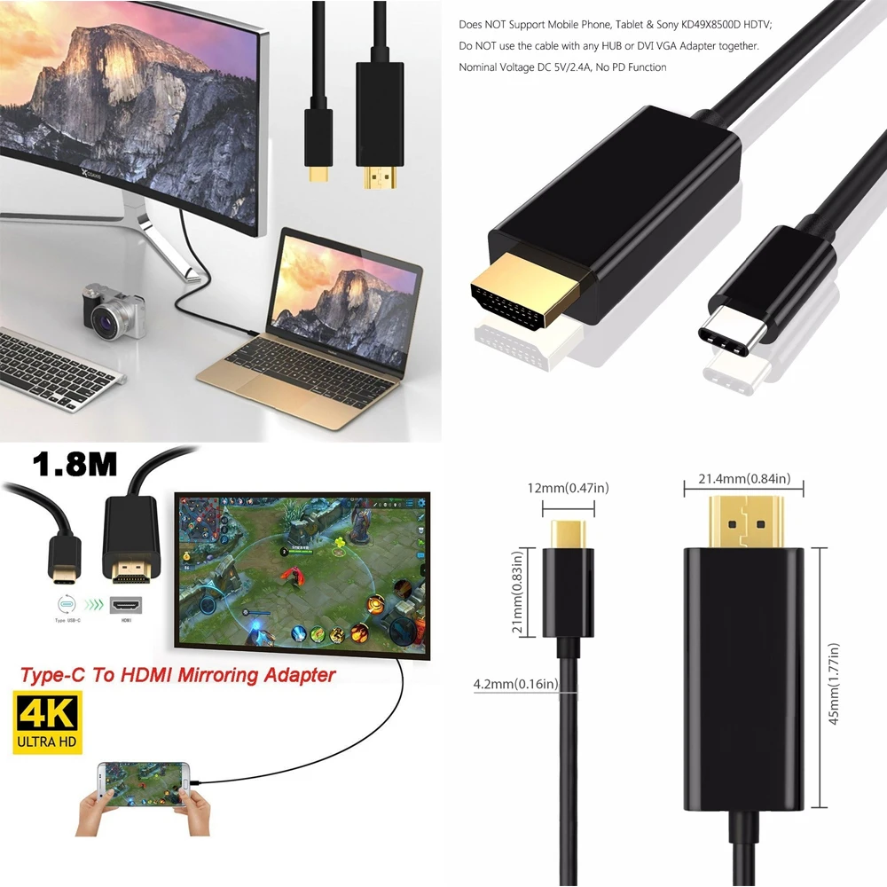 Для samsung Galaxy экран к ТВ Кабель HDMI 1080 p адаптер USB зарядное устройство конвертер