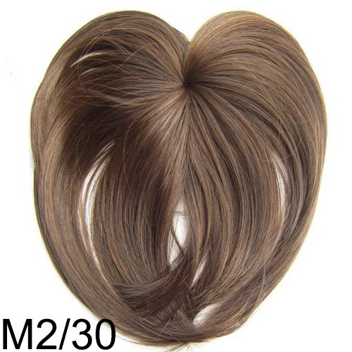 Similler Белый Черный Коричневый Золотой поддельные бахрома клип в тупой челки синтетические волосы для наращивания с высокой температурой волокна - Цвет: M230