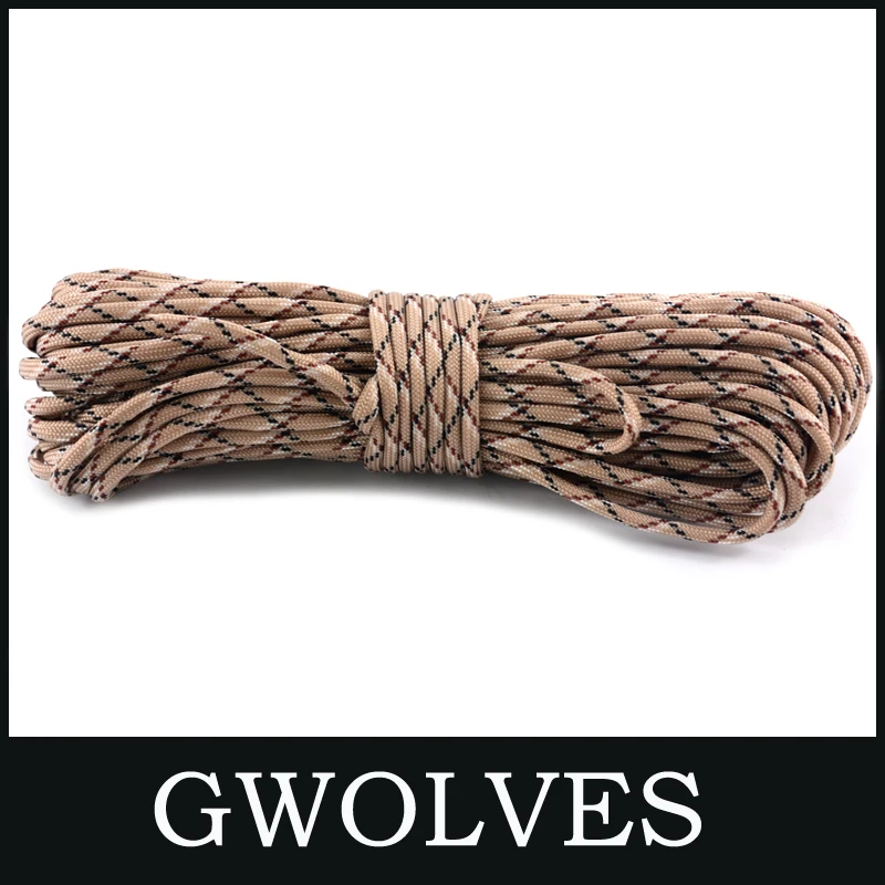 

polyester 2mm,3mm,4mm survival 550 paracord parachute cord rope for sale