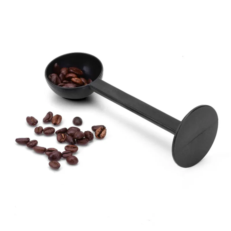 

TTLIFE Plastic Coffee & Tea Tools 2 IN 1 10g Measuring Tamping Scoop Coffee Tamper Black Espresso Stand Coffee Spoon