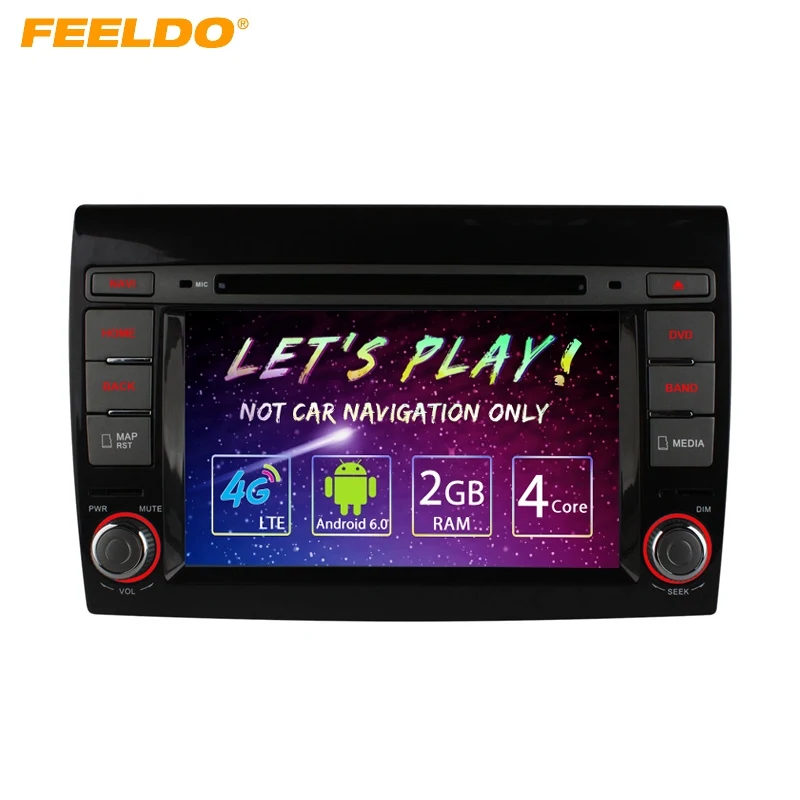 FEELDO 7 &quotAndroid 6 0 (64 бит) DDR3 2G/16G/4G LTE четырехъядерный автомобильный DVD GPS радио