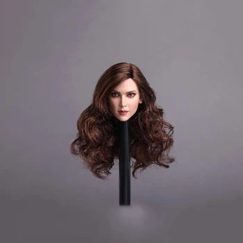 

1/6 GC004 European and American Female Head with Long Curly Brwon Hair for 12 ines Female Bodies Action Figure DIY