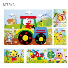 DIY мультфильм животных 3D EVA пены стикер 20 дизайнов головоломки серии развивающие Игрушки для раннего обучения для детей