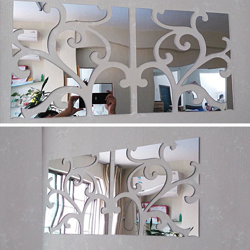 2017 new 3d mirror wall stickers acrylic sticker adesivo de parede home decor modern large decoration - Large Designer Wall Mirrors 2017 new 3d mirror wall stickers acrylic sticker adesivo de parede home decor modern large decoration - Large Designer Wall Mirrors