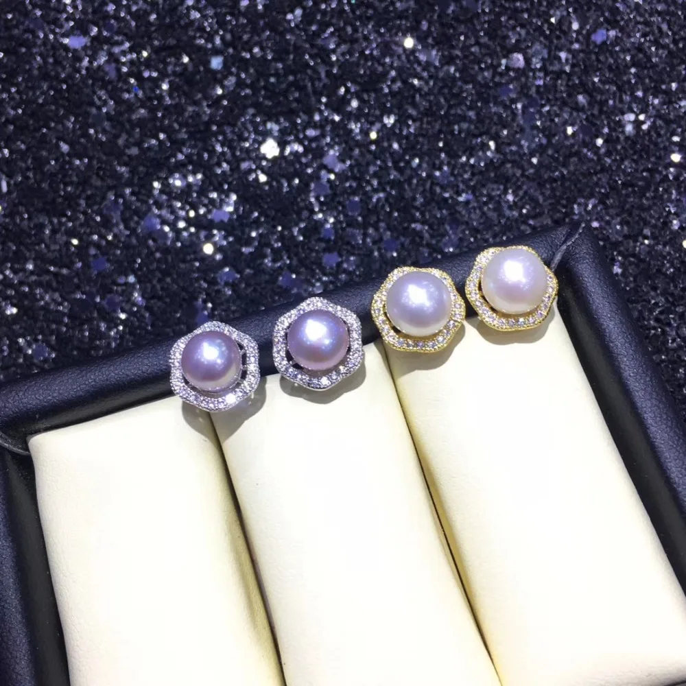 

Gold Silver Color Pearl Earrings Fitting/Accessories/Mounting DIY Earrings Jewelry Making For Elegance Women Gift
