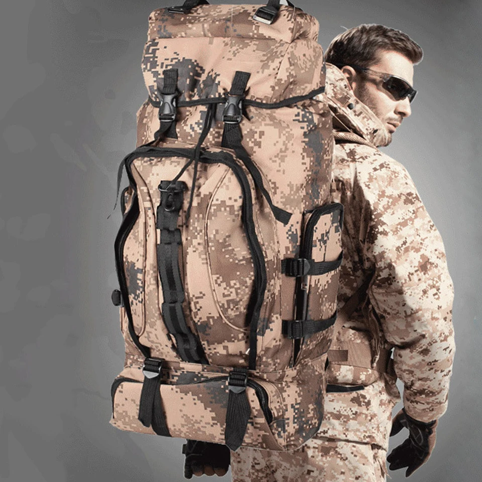 

Tactical Bag Military Backpack Outdoor Travel Trekking Backpacks Molle Bag Hunting Camping Mountaineering bags 90L Big Rucksack