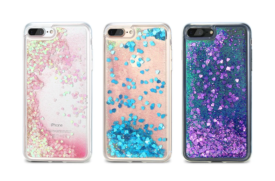 DOEES Bling Liquid Quicksand Phone Case For iPhone 7 7 Plus Shiny Sequin Soft Silicone Case Cover For iPhone 5 5S SE 6 6s Plus (2)