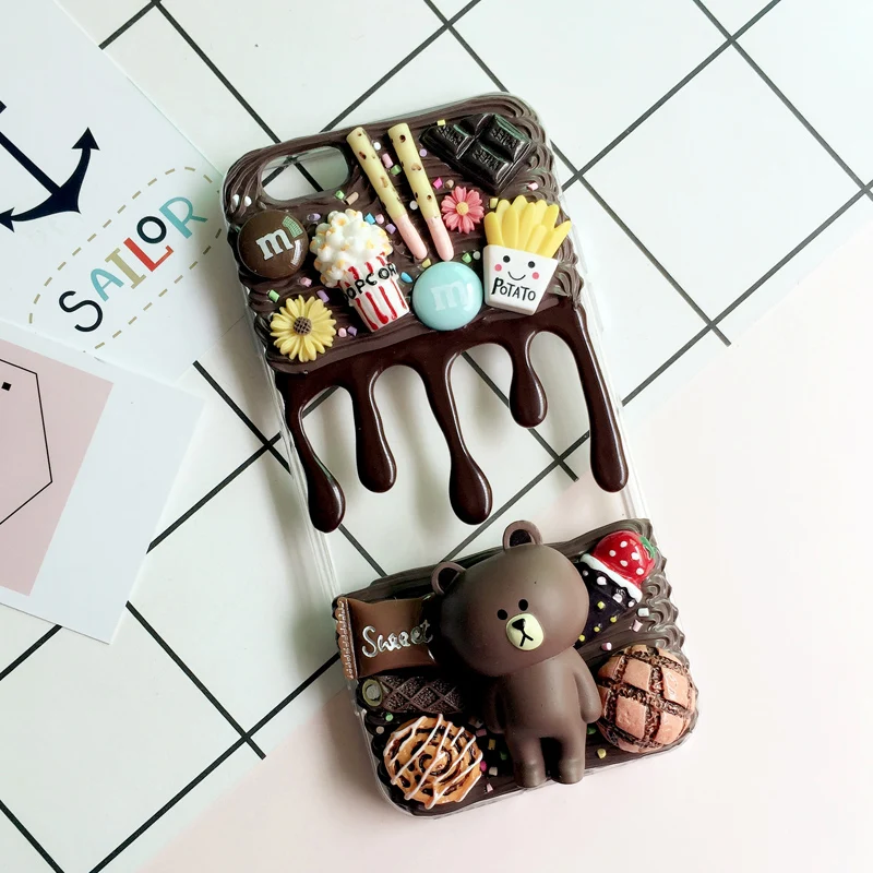 

For Doogee F5 Mix X3 MT6580 X5 Max X6 Pro Y6 Y200 Y300 Stereo 3D Cream Doll Case Mobile Phone Funda Cover Bag Housing Shell Skin