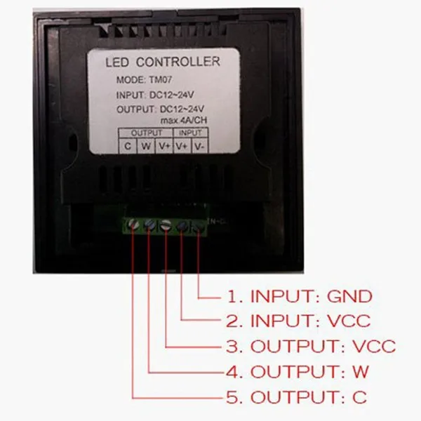 Best цена 1 шт. DC12-24V 4ax2channels touch Панель Цвет Температура контроллер Бесплатная доставка