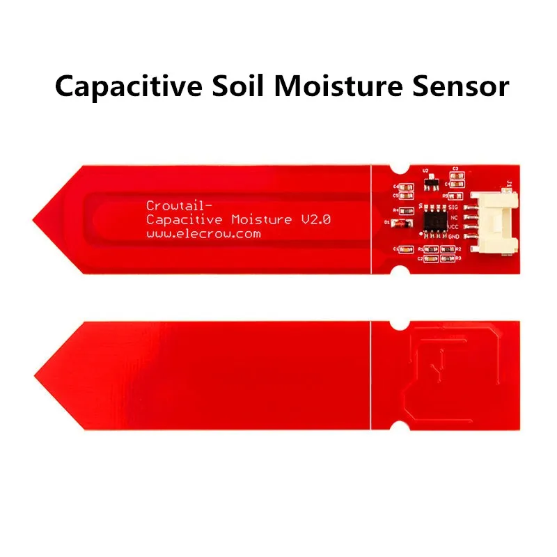

Elecrow 5pcs/lot Capacitive Soil Moisture Sensor for Arduino Humidity Measuring Soil Sensors for DIY Smart Watering Plant Kit